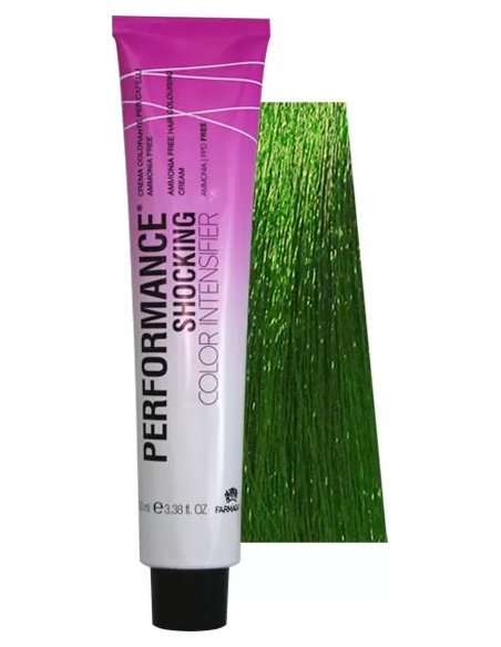 PERFORMANCE SHOCKING COLOR Hårfärgsförstärkare Grön, ammoniakfri 100ml