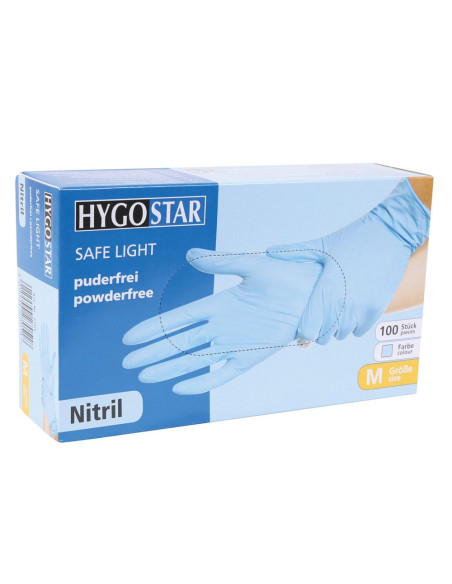 Handskar Nitrylex PF Protect | Nitril | Puderfria (Stor, 8-9) | Blå 100 st.