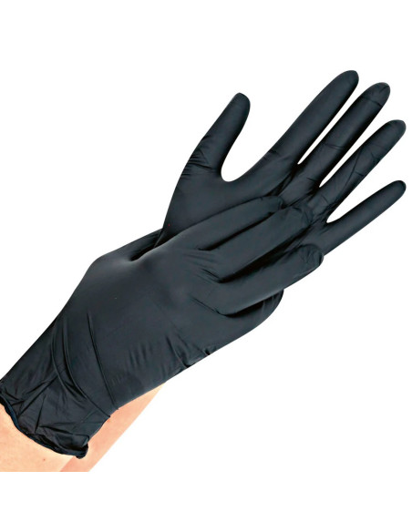 Handskar Nitrylex PF Svarta | Nitril | Puderfria (Medium, 7-8) | Svarta 100 st.