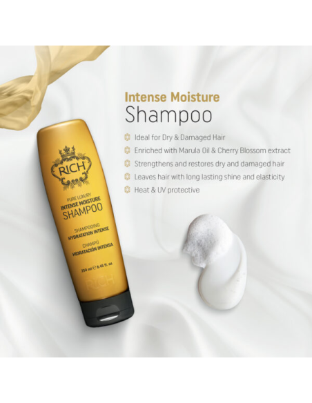 RICH Pure Luxury INTENSE MOISTURE Intensivt återfuktande schampo 750ml