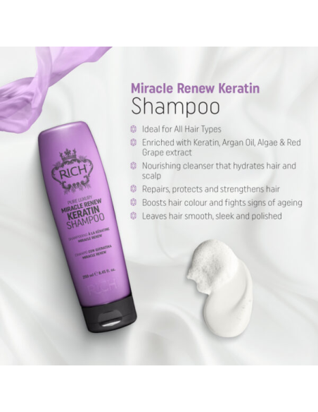 RICH Pure Luxury MIRACLE RENEW KERATIN Regenerating CC Shampoo 250ml