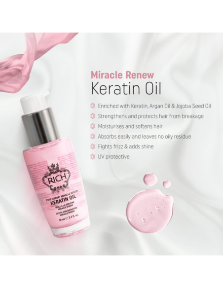 RICH Pure Luxury MIRACLE RENEW KERATIN Keratinförnyande Olja 70ml