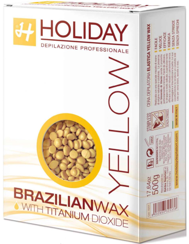 HOLIDAY BRAZILIAN Wax elastic, pearls (yellow) 500g