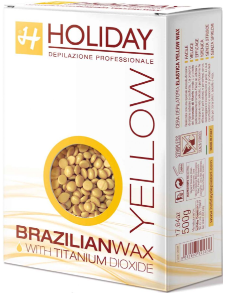 HOLIDAY BRAZILIAN Vax flexibelt, pärlor (gult) 500g