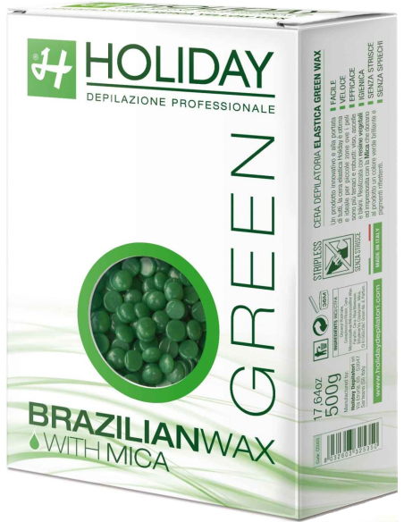 HOLIDAY BRAZILIAN Vax flexibelt, pärlor (grönt) 500g