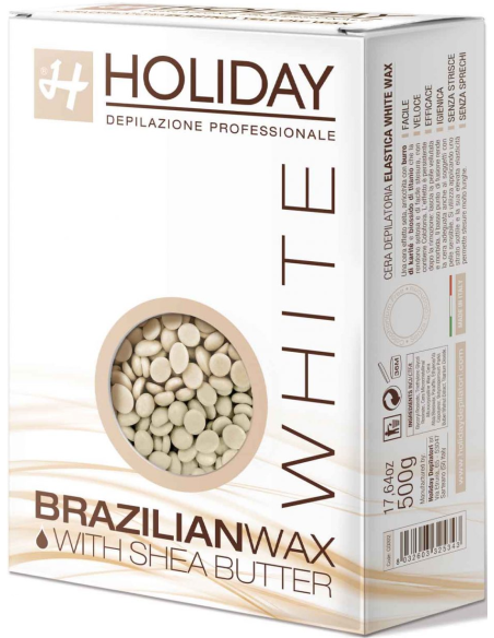 HOLIDAY BRAZILIAN Flexibelt vax, pärlor (sheasmör) 500g