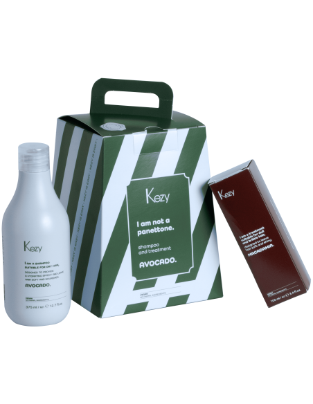 KEZY Torrt hårvårdsset AVOCADO (Schampo 385ml + Olja 100ml)