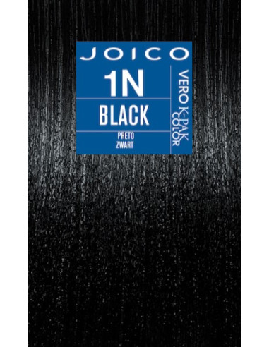 JOICO Vero-K 1N - Black noturīga matu krāsa 74ml