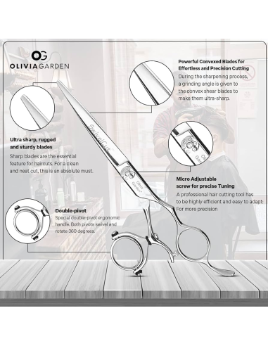OLIVIA GARDEN Frisörsax SWIVEL CUT,...
