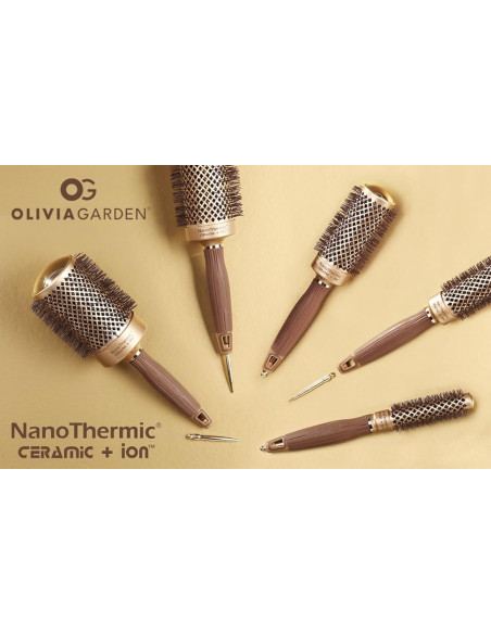 OLIVIA GARDEN Termisk borste NANOTHERMISK TERMISK, keramisk, jonisk, antistatisk, Ø82 mm
