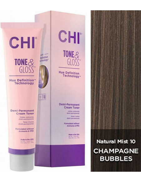 CHI Tone & Gloss demi-permanent hårtoning Champagne Bubbles 89 g