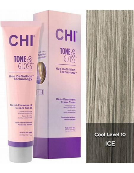 CHI Tone & Gloss demi-permanent hårtoning Ice 89 g