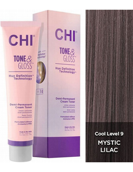 CHI Tone & Gloss demi-permanent hårtoning Mystical Lilac 89 g