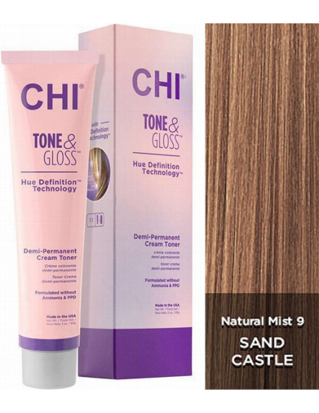 CHI Tone & Gloss demi-permanent hårtoning Sand 89 g
