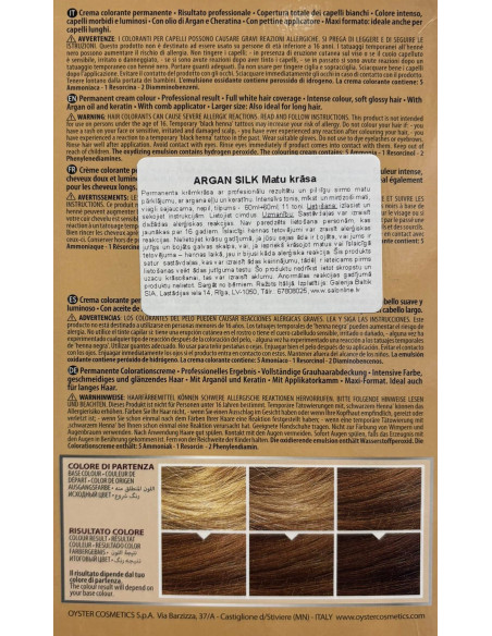 ARGAN SILK Hårfärg 8.0, ljusblond 60+60ml