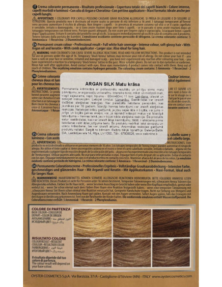 ARGAN SILK Hårfärg 9.9, ljus pärlblond 60+60ml