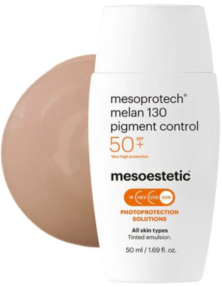 mesoprotech melan 130 pigmentkontroll/emulsion med färg för pigmentkontroll melan SPF50+ 50ml