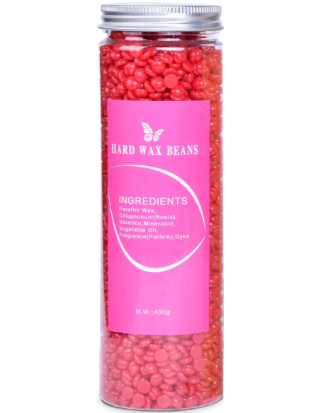 Hårdvax, pärlor, jordgubb 400g