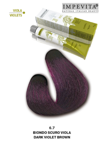 Impevita Ammonia&amp,PPD Free Hair Color Cream 6.7 Tumši violets brūns, 100ml